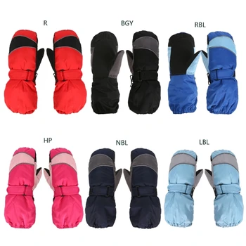 1 пара прочных лыжных перчаток для детей, ветрозащитные зимние теплые варежки, мягкие зимние перчатки для занятий зимними видами спорта и развлечений на свежем воздухе