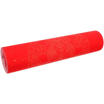1 рулон бумаги для китайской каллиграфии Чистый свиток для рисования новогодними надписями Красная бумага