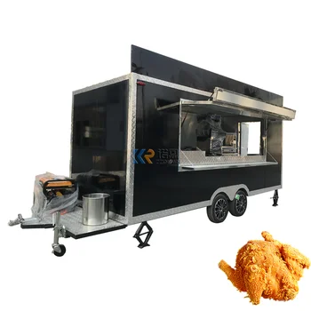 2023 Новый трехколесный фургон для еды Horse Box Kitchen Crepes, полностью оборудованный грузовик для быстрого приготовления мороженого и кофе