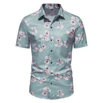 2023 Стильная Гавайская Рубашка Aloha С Принтом, Мужские Летние Новые Пляжные Рубашки С Коротким Рукавом, Мужская Праздничная Одежда для Вечеринок, S-3XL