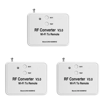 3-Кратный Wifi-преобразователь дистанционного управления Rf Радиочастота Wifi Пульт дистанционного управления 240-930Mhz для гаражных ворот 