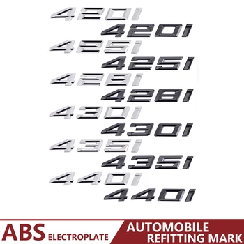 3D ABS Черные Серебристые Буквы 420i 425i 428i 430i 435i 440i Эмблема для серийного Автомобиля Крыло Багажника Задняя Наклейка С Логотипом
