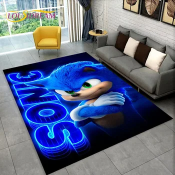 3D Игра Аниме S-Sonic Мультфильм Ковер для Дома Гостиная Спальня Диван Коврик Декор, детская Игровая Площадка Коврик Нескользящий Коврик Для Пола