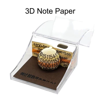 3D Трехмерная бумага для заметок, разорванные вручную стикеры, Персонализированные украшения, резьба по бумаге, архитектурная модель