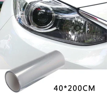 40-сантиметровая автомобильная прозрачная защитная пленка для света, бампер, капот, Защита от краски, Защитная пленка для фар, Виниловый рулон