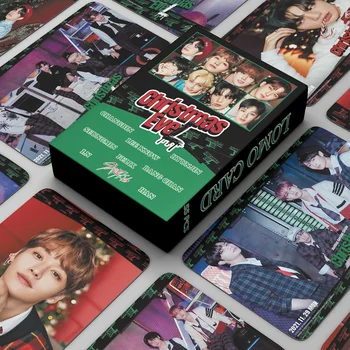 55 шт./компл. Рождественских открыток Kpop Stray Kids Evel Lomo Высокого качества Bang Chan Felix Hyunjin Photocard для коллекционирования фанатов