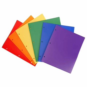 6 Упаковок карманных папок, прочный пластиковый портфель, 3 дырокола, пластиковые папки, многоцветный слот для визитных карточек