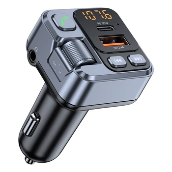 Bluetooth 5.1 Автомобильный Bluetooth-Приемник MP3 Play Car Multifunctional Music PD30W 5V/2.4A Громкой Связи С USB-Адаптером Для зарядки