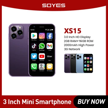 SOYES XS15 Смартфон Мини-телефон Android8.1 3,0-дюймовый дисплей 2 ГБ оперативной памяти 16 ГБ ПЗУ Две SIM-карты в режиме ожидания Play Store 3G Little PhoneSOYES