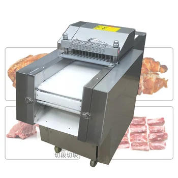 Автоматическая машина для нарезки кубиками куриных наггетсов замороженного мяса Ребрышек говядины Свежей рыбы Утки Мясорубка из нержавеющей стали