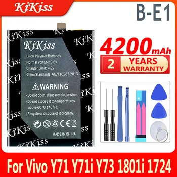 Аккумулятор большой Емкости KiKiss Емкостью 4200 мАч B-E1 BE1 Для Аккумуляторов мобильных Телефонов Vivo Y71 Y71i Y73 1801i 1724