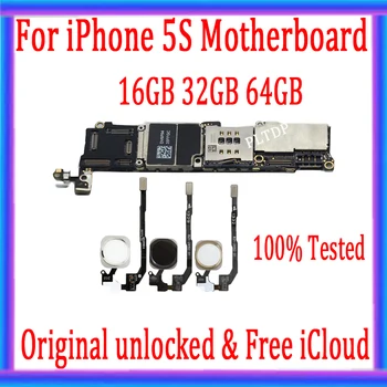 Бесплатная заводская разблокировка iCloud для материнской платы iphone 5s с Touch ID / без него, оригинальная материнская плата для iphone 5S с системой IOS