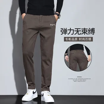 Брюки для гольфа, Осенние мужские повседневные деловые брюки 2024, Дышащие брюки с прямыми штанинами, мужская одежда для гольфа с длинными штанами.