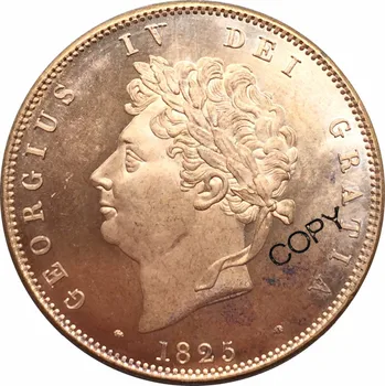 Великобритания 1 Пенни Копия монеты Георга IV 1825 года из красной меди Памятные монеты