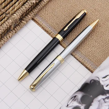 Высококачественная металлическая шариковая ручка 1,0 мм, Креативные Деловые ручки с черными чернилами, Шариковая ручка для письма подписей, Подарочные Канцелярские принадлежности 03765