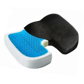 Гелевая U-образная подушка с эффектом памяти для путешествий, массажное автомобильное офисное кресло, защищающее здоровое сидение, дышащие подушки, гелевая подушка-подушечка