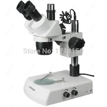 Граверы, геммологи-AmScope Поставляет 5X-10X-15X-30X Тринокулярный стереомикроскоп с верхней и нижней подсветкой