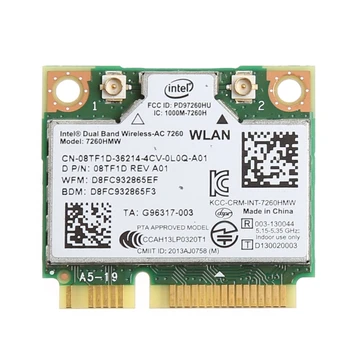 Двухдиапазонная Беспроводная Мини-Карта PCI-E, совместимая с Bluetooth 4.0, Для Intel 7260 AC DELL 7260HMW 