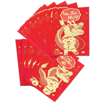 Денежные Красные карманы Китайские Счастливые Денежные конверты Год Красные Конверты Денежные Конверты Денежные мешки Случайный стиль