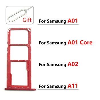 Держатель Лотка Для Двух Sim-Карт Samsung A01 Core A02 A11 SD Card Reader Socket Adapter Запасные Части Для Ремонта