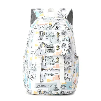 Детские школьные сумки с граффити для девочек, детский рюкзак, ортопедический школьный рюкзак для колледжа, сумка для начальной школы, сумка для книг