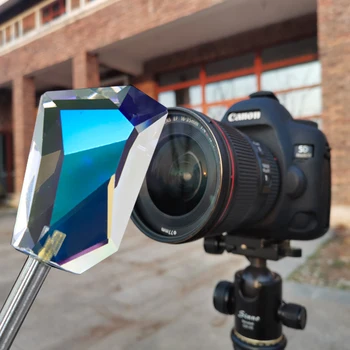 Дефектное покрытие фильтра камеры Стеклянная призма Хрустальная Многоугольная для фотостудии для фотостудийных фотоаксессуаров 70 мм