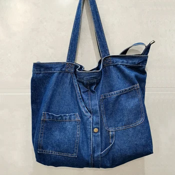 Дизайнерская сумка-тоут через плечо, роскошные сумки, Джинсовая сумка для покупок, Bolsos Para Mujer 2023, Джинсовые сумки через плечо для женщин, повседневные джинсовые сумки
