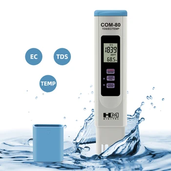 Измеритель температуры B50 TDS EC COM-80, Монитор общего содержания растворенных твердых веществ, Тестер электропроводности для аквариума, гидропоники, питьевой воды.