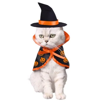 Костюмы кошек, косплей-костюм для котят, одежда для собак, плащ в форме летучей мыши, чтобы добавить атмосферу Хэллоуина для кошек, кроликов и собачонок