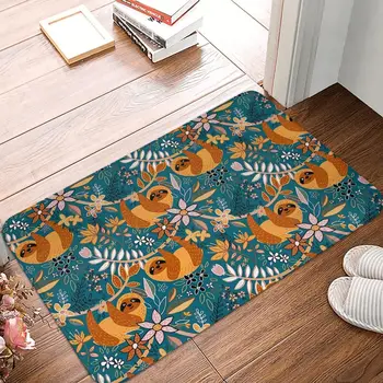 Кухонный нескользящий ковер Happy Boho Ленивец Фланелевый коврик Приветственный коврик Коврик для домашнего декора