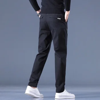 Летняя Новая мужская одежда, мужские брюки с перекрестной каймой, Корейское модное издание, эластичные облегающие повседневные брюки с прямыми штанинами для мужчин
