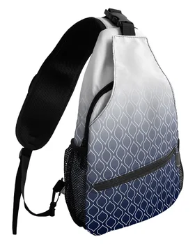 Марокканские темно-синие градиентные нагрудные сумки для женщин, мужские водонепроницаемые сумки-мессенджеры, женская дорожная спортивная сумка через плечо на одно плечо