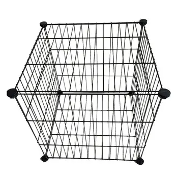 Многофункциональная комбинация из сетки из черного металла 35x35 см, шкаф для хранения DIY Cube И модульная полка, сетка из проволочной сетки, полка и стеллаж