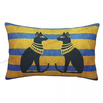 Наволочка для объятий кота, рюкзак с египетским Анубисом, декоративные чехлы для автомобильных подушек с принтом в виде спальни Cojines