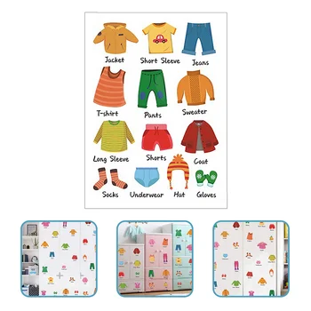 Наклейки для гардероба Классификационные этикетки Наклейки для сортировки одежды Формула декора Одежда из ПВХ Детский комод Шкаф