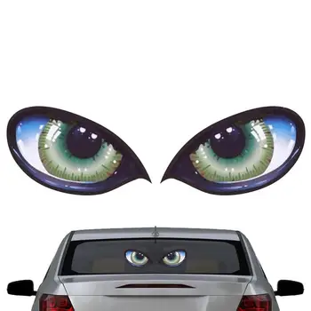 Наклейки с кошачьим глазом для автомобиля Самоклеящиеся автомобильные наклейки Наклейки для глаз Водонепроницаемые автомобильные наклейки Аксессуары для экстерьера автомобиля Подходят для легковых автомобилей и грузовиков