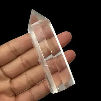Натуральный прозрачный кристалл кварца точечная палочка Обелиск исцеляет камень скала Рейки