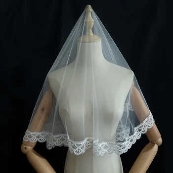 Новые свадебные головные уборы ручной работы, короткая фата для тяжелой промышленности