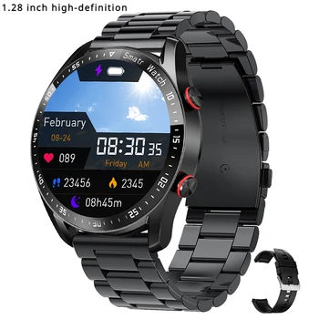 Новые смарт-часы с Bluetooth-вызовом 2024, мужские водонепроницаемые спортивные фитнес-трекеры, погодный дисплей, мужские умные часы для Android IOS