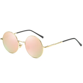 Новые солнцезащитные очки в стиле панк, модные круглые зеркальные очки для уличной фотографии в стиле ретро, поляризационные солнцезащитные очки