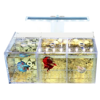 Новый аквариумный светодиодный акриловый аквариум Betta Fish Tank Set Mini Desktop Light Water Pump Filters