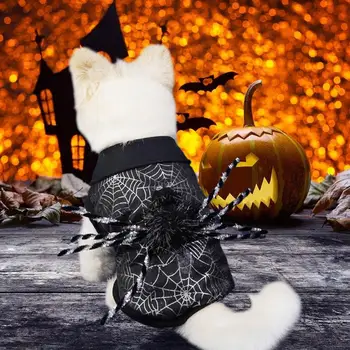 Одежда для домашних животных, костюм кошки на Хэллоуин, забавный узор в форме паука, одежда для домашних животных для собак/кошек для косплея, товары для собак