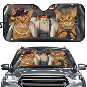 Отражатель, Защита от ультрафиолета, Автомобильный Солнцезащитный козырек 3D Cool Cat, Козырек на лобовое стекло, Прочные Автомобильные козырьки для окон, Автомобильные Аксессуары