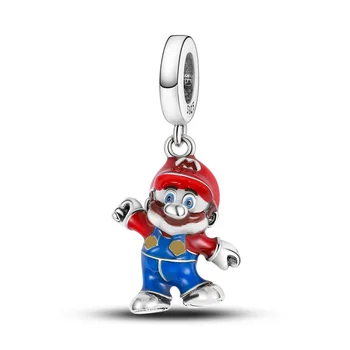 Подвеска с подвесками Potdemiel Super Mario, подходящая к оригинальному браслету Pandora Charms и ювелирным изделиям
