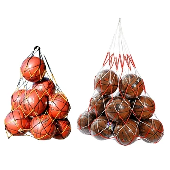 Портативная спортивная сумка для мяча, большая вместительная футбольная сетка, сумка для переноски футбольного мяча, сумка для переноски баскетбола, волейбола