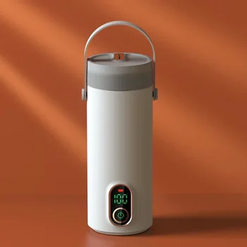 Портативный Беспроводной Перезаряжаемый Электрический чайник, термокружка для путешествий, автомобильный Бойлер для воды, Термос с контролем температуры 400 мл