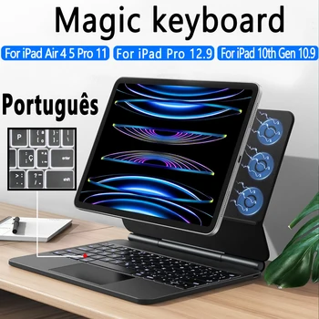 Португальская Волшебная клавиатура для iPad Pro 12,9 2018 2020 для iPad Pro 11 10-го поколения 10 10,9 2022 iPad Air 5 Air 4 Фолио Клавиатура