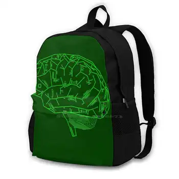 Проводной рюкзак подростка-студента колледжа, ноутбук, дорожные сумки, электроника мозговой цепи, Электрическая проводка в коре головного мозга, проводной компьютер