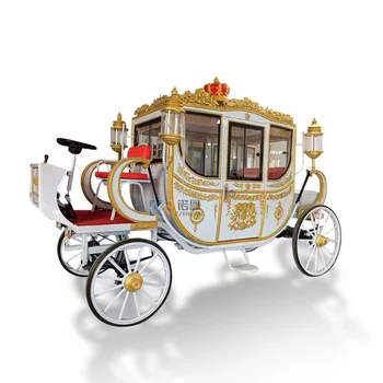 Продается свадебная карета с лошадьми 2023 года Популярный электромобиль типа Золушка или прицеп для перевозки лошадей arch Royal carriage