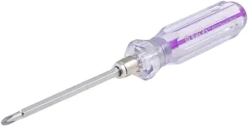 Прозрачная фиолетовая пластиковая ручка Kidisoii, наконечники 3 мм, крестообразная отвертка с прорезями